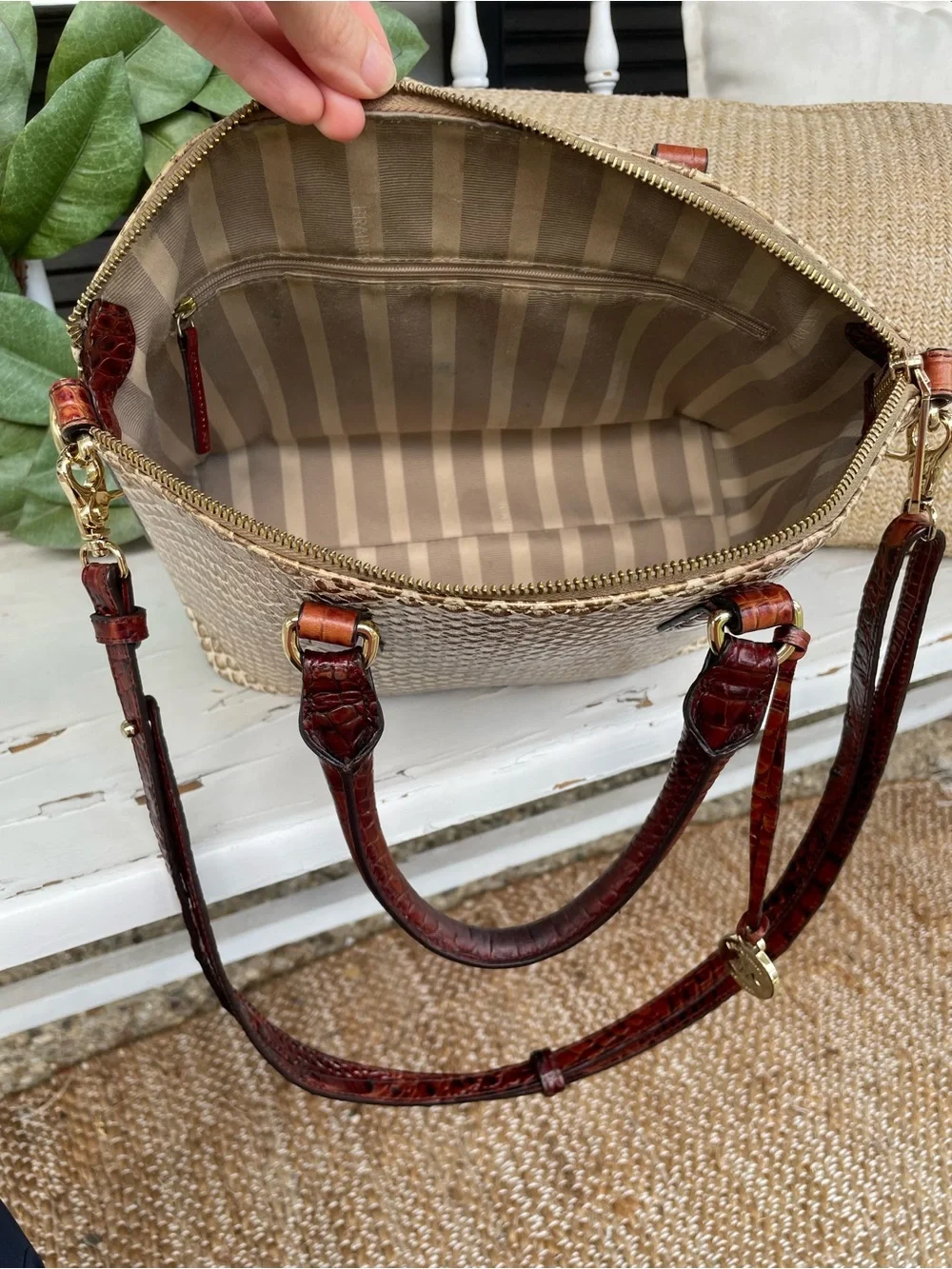Brahmin crème rhodes